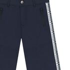 Boys Navy Blue Logo Shorts, 3, hi-res