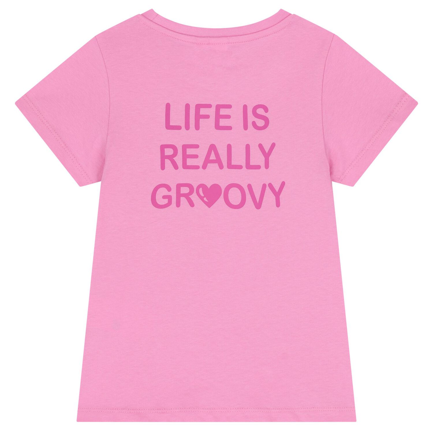 Girls Pink Heart T-Shirt, 1, hi-res