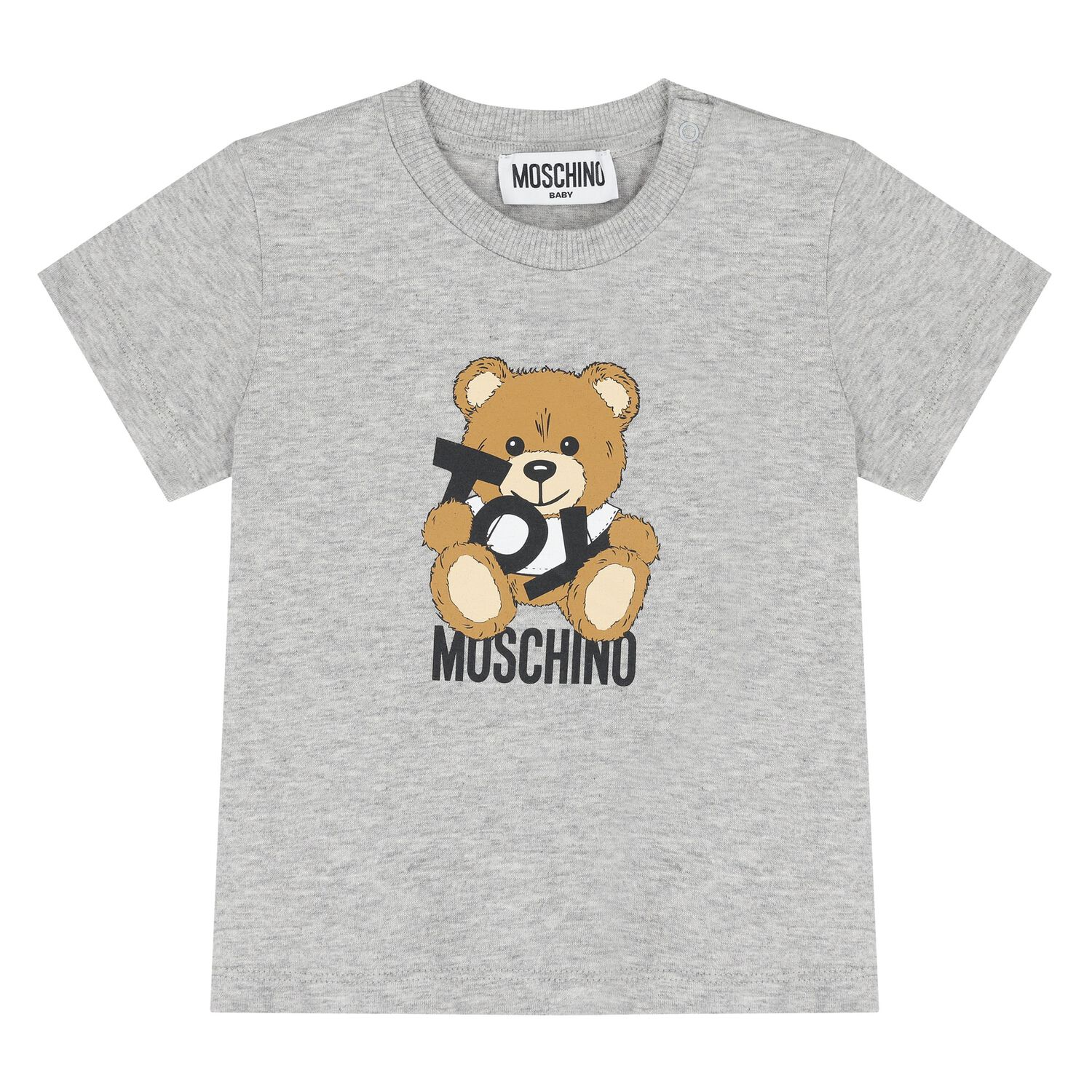 Younger Grey Teddy Bear Logo T-Shirt, 7, hi-res image number null