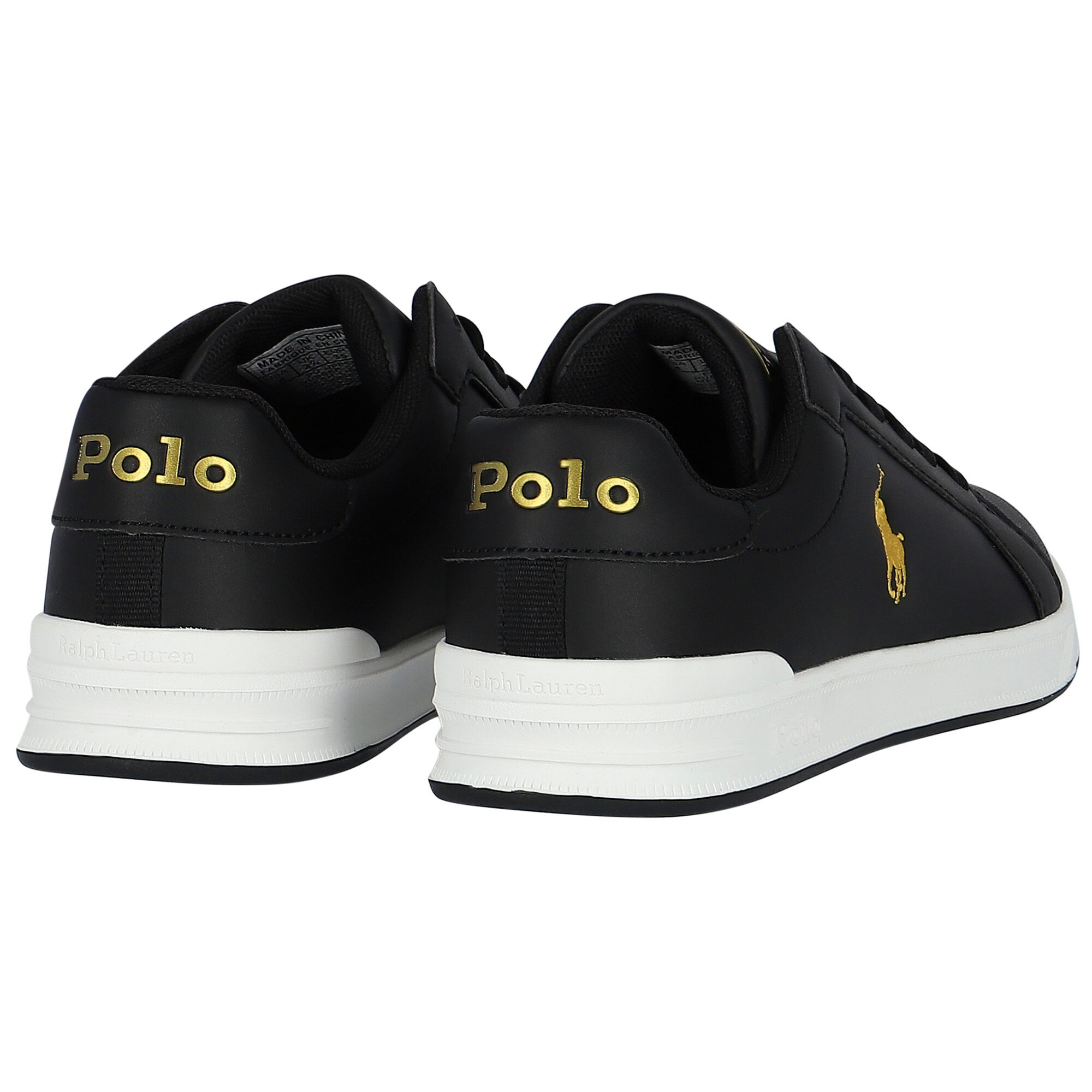 Boys black sales ralph lauren shoes