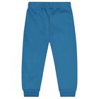 Younger Boys Ivory, Beige & Blue 3 Piece Tracksuit, 2, hi-res