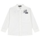 Boys White Logo Shirt, 1, hi-res