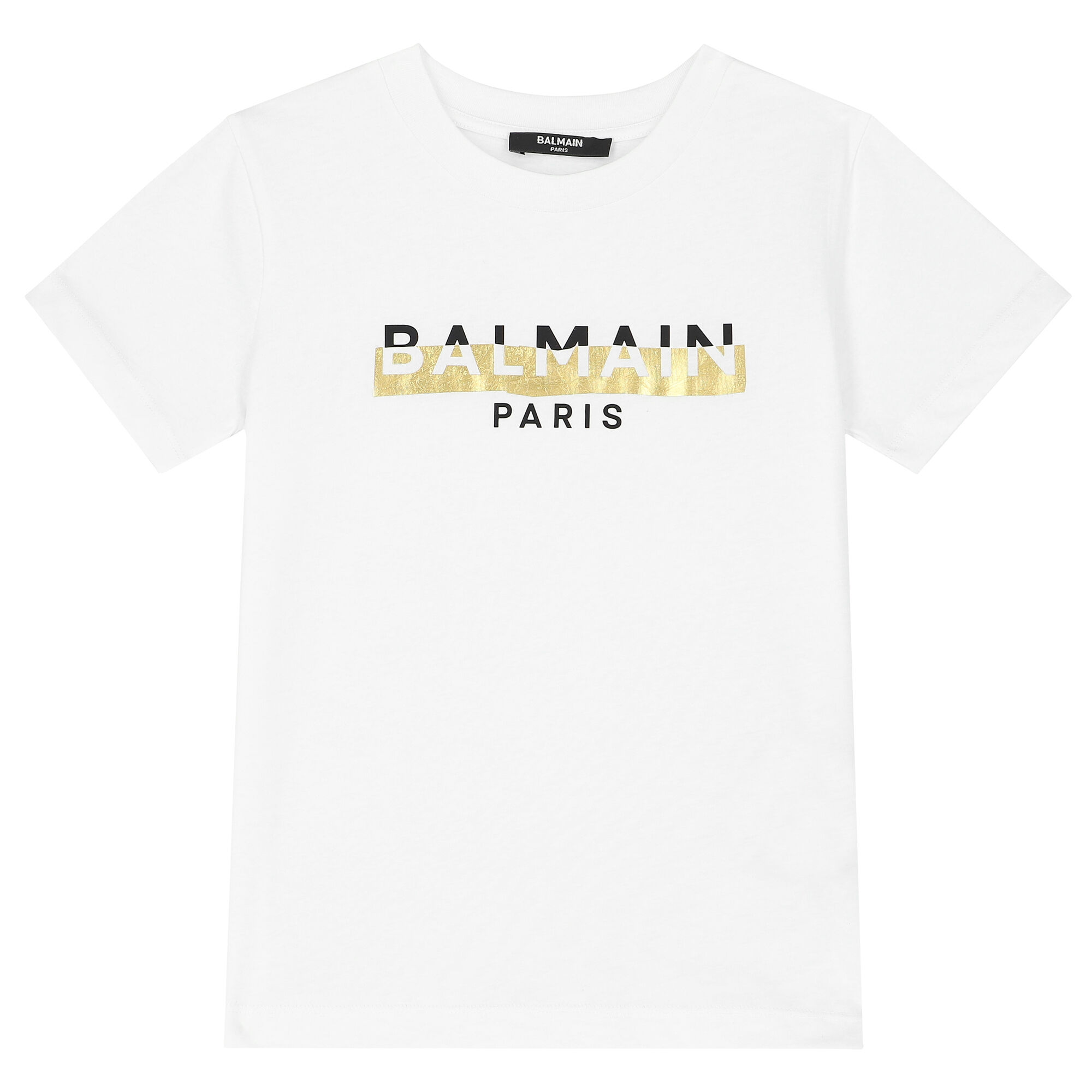 Balmain Boys White Logo T Shirt Junior Couture UAE