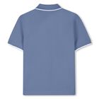 Boys Mini Me Blue Logo Polo Shirt, 6, hi-res