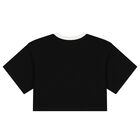 Girls Black Boke Flower Logo T-Shirt, 2, hi-res
