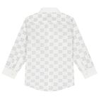 Boys White Logo Shirt, 1, hi-res
