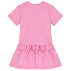 Younger Girls Pink Logo Dress, 1, hi-res