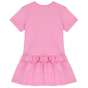 Younger Girls Pink Logo Dress