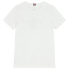 Boys White Logo T-Shirt, 1, hi-res