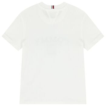 تيشيرت اولاد بالشعار باللون الابيض 