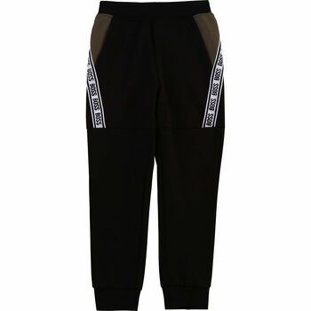 Boys Black Logo Joggers