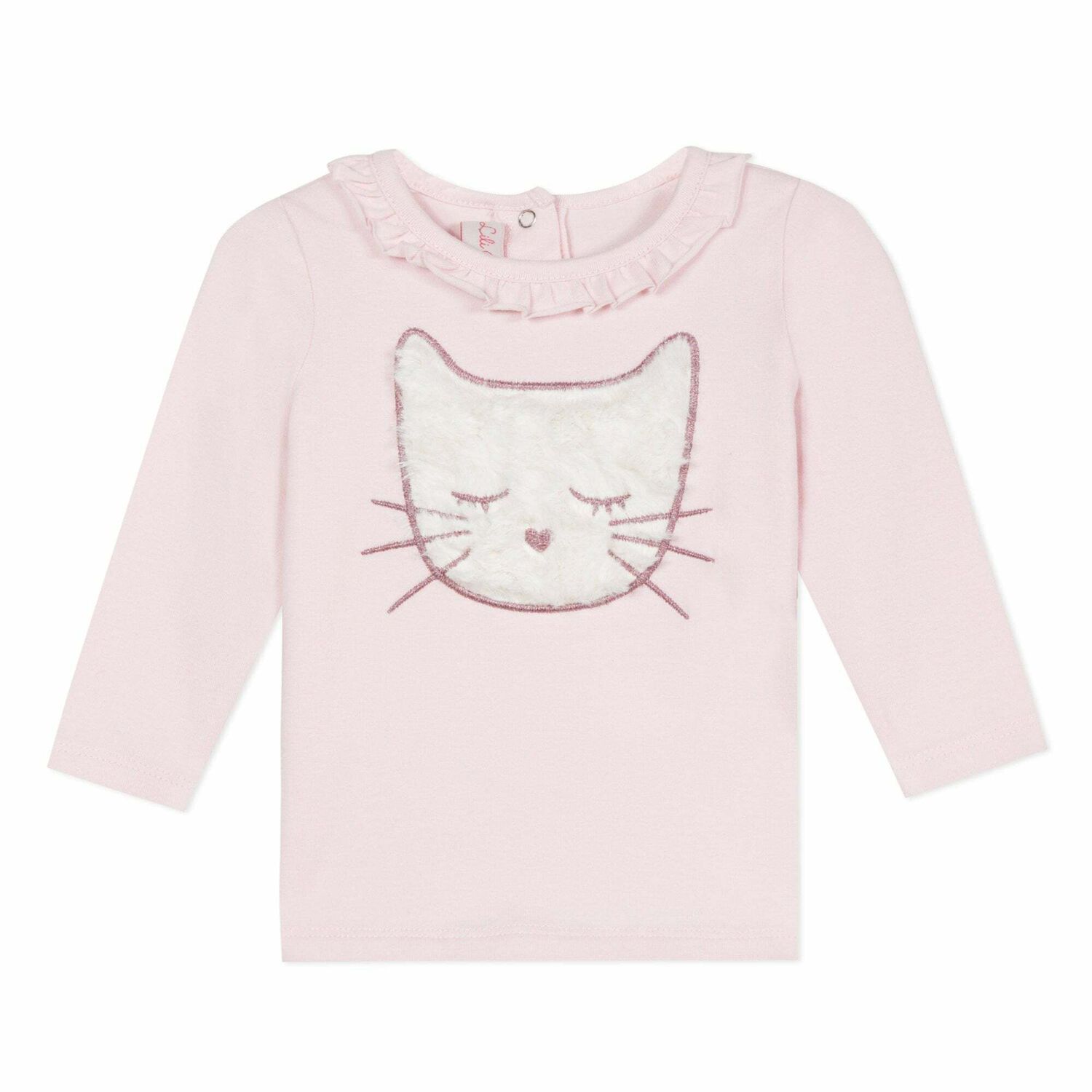 Baby Girls Pink Cotton Top, 1, hi-res image number null