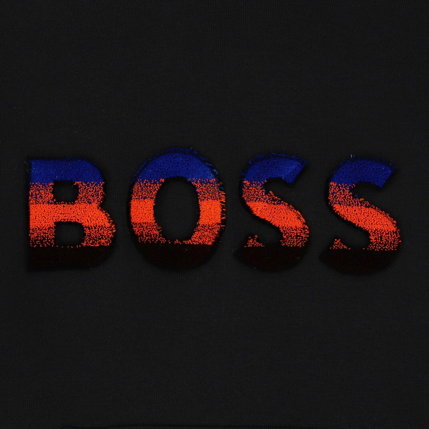 Boys Black Logo Hooded Top, 2, hi-res image number null