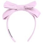 Girls Lilac Bow Headband, 2, hi-res