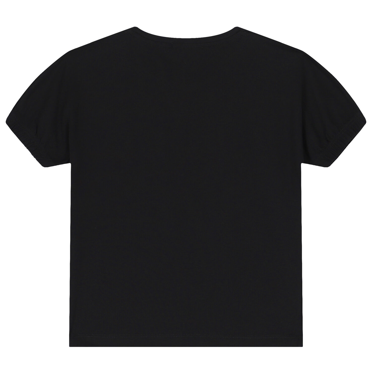 تيشيرت بنات بالشعار باللون الأسود, 2, hi-res