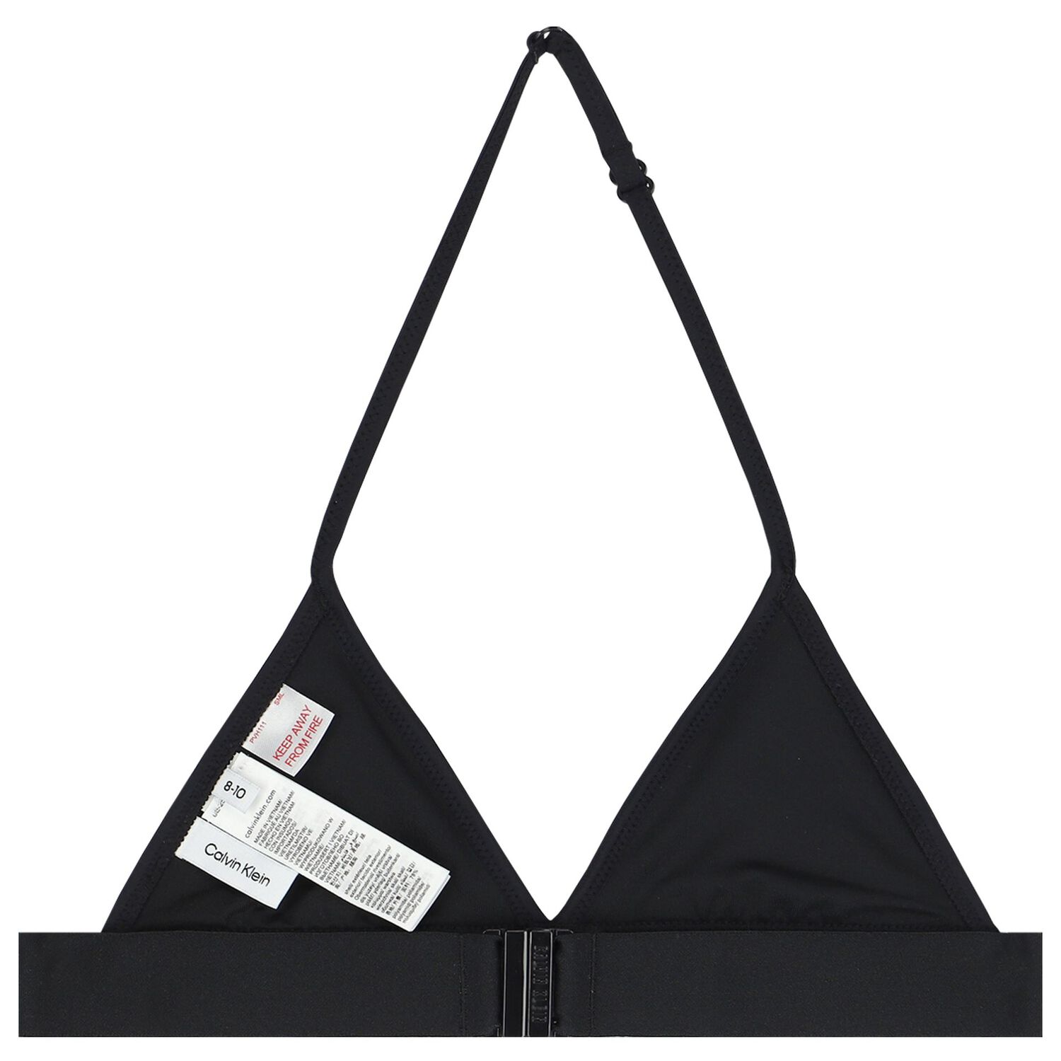 مايوه بكيني بنات بالشعار باللون الأسود, 1, hi-res image number null