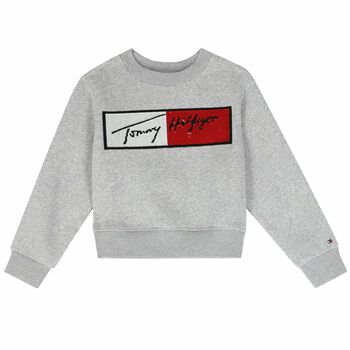 Girls Grey Logo Sweatshirt
