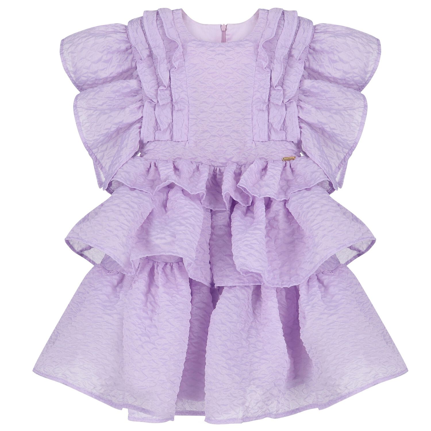 Girls Lilac Ruffled Dress, 1, hi-res image number null