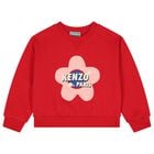 سويت شيرت أحمر بشعار للبنات, 1, hi-res