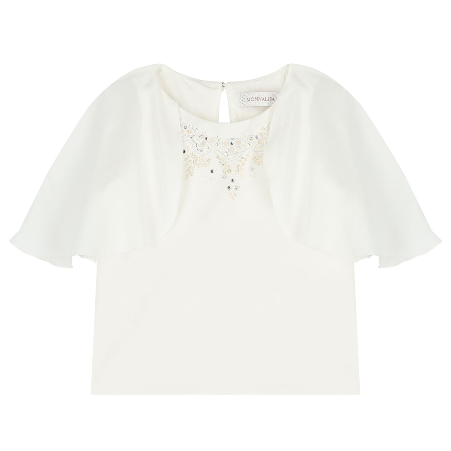 Girls Ivory & Beige Floral Skirt Set, 1, hi-res