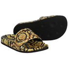 Gold & Black Barocco Sliders, 1, hi-res