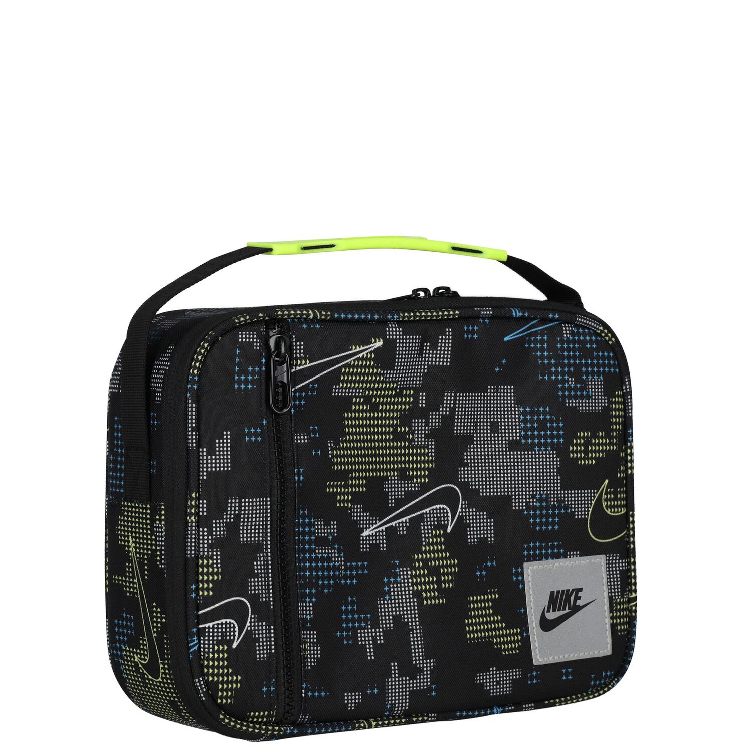 حقيبة غداء بشعار أسود, 1, hi-res