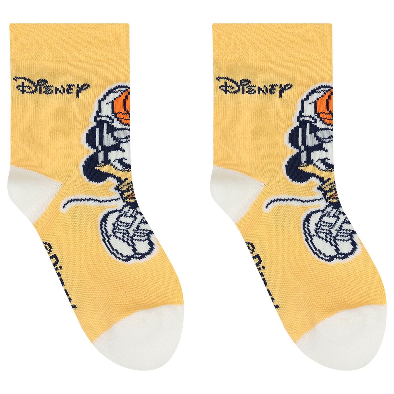 Boys Navy Blue & Yellow Disney Logo Socks ( 3-Pack ), 1, hi-res