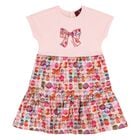 فستان بشريط باللون وردي للفتيات , 1, hi-res