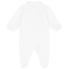 افرول بنات بطبعة الزهور باللون العاجي, 2, hi-res