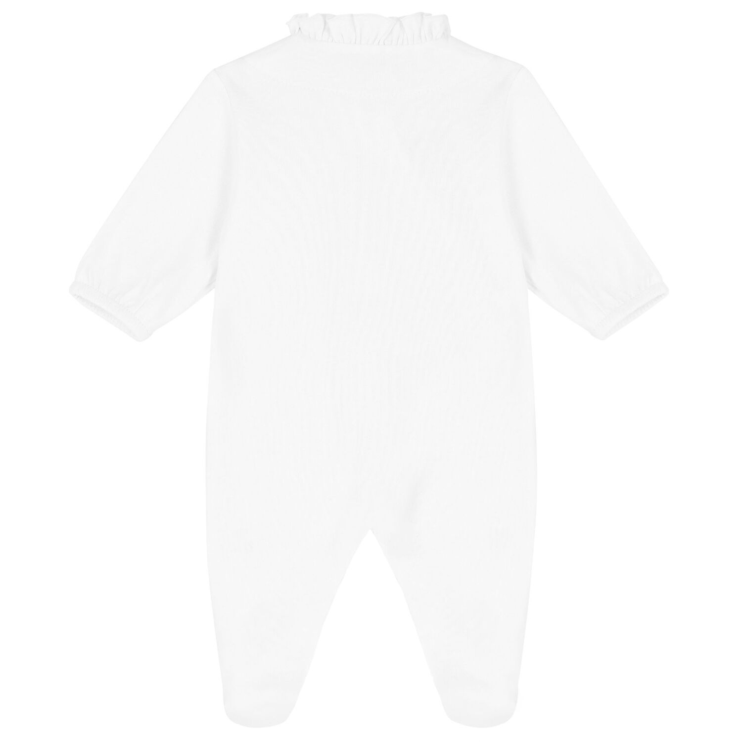 افرول بنات بطبعة الزهور باللون العاجي, 2, hi-res