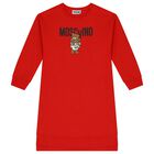 فستان بنات بشعار تيدى باللون الأحمر, 2, hi-res