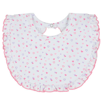 Baby Girls White Fairytale Wishes Bib
