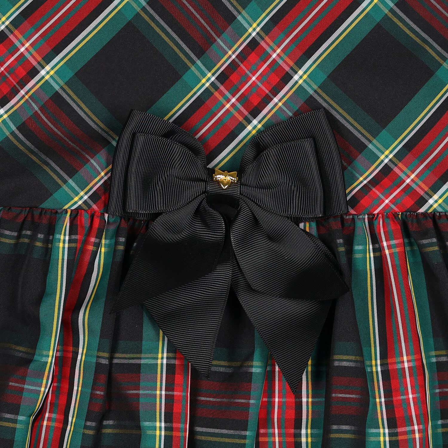Girls Green & Red Tartan Georgie Dress, 1, hi-res