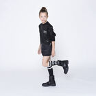Girls Black & White Logo Socks, 1, hi-res