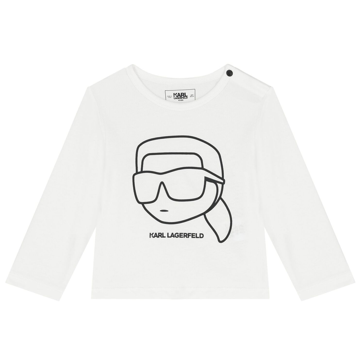 طقم بدلة رياضية أولاد بالشعار باللون الأبيض والأسود, 1, hi-res image number null