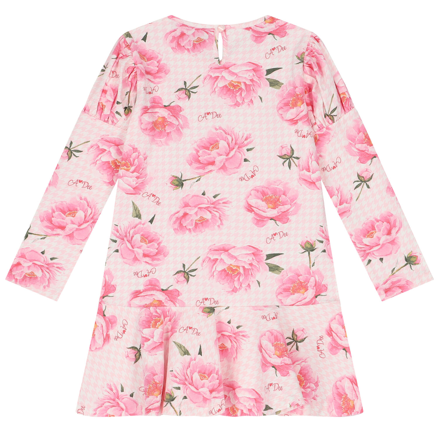 فستان بنات بالزهور باللون الوردى, 1, hi-res