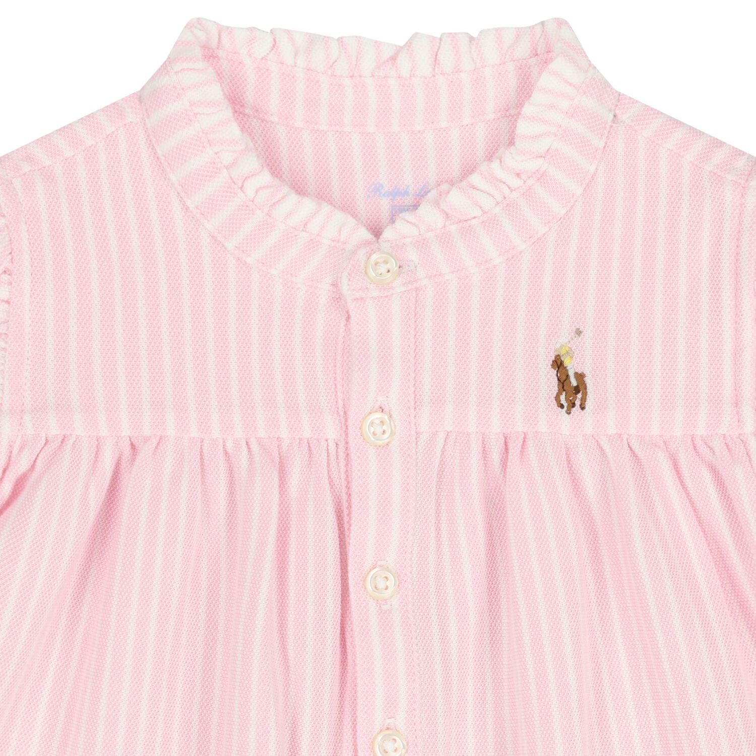 Baby Girls Pink Striped Logo Shorts Set , 1, hi-res