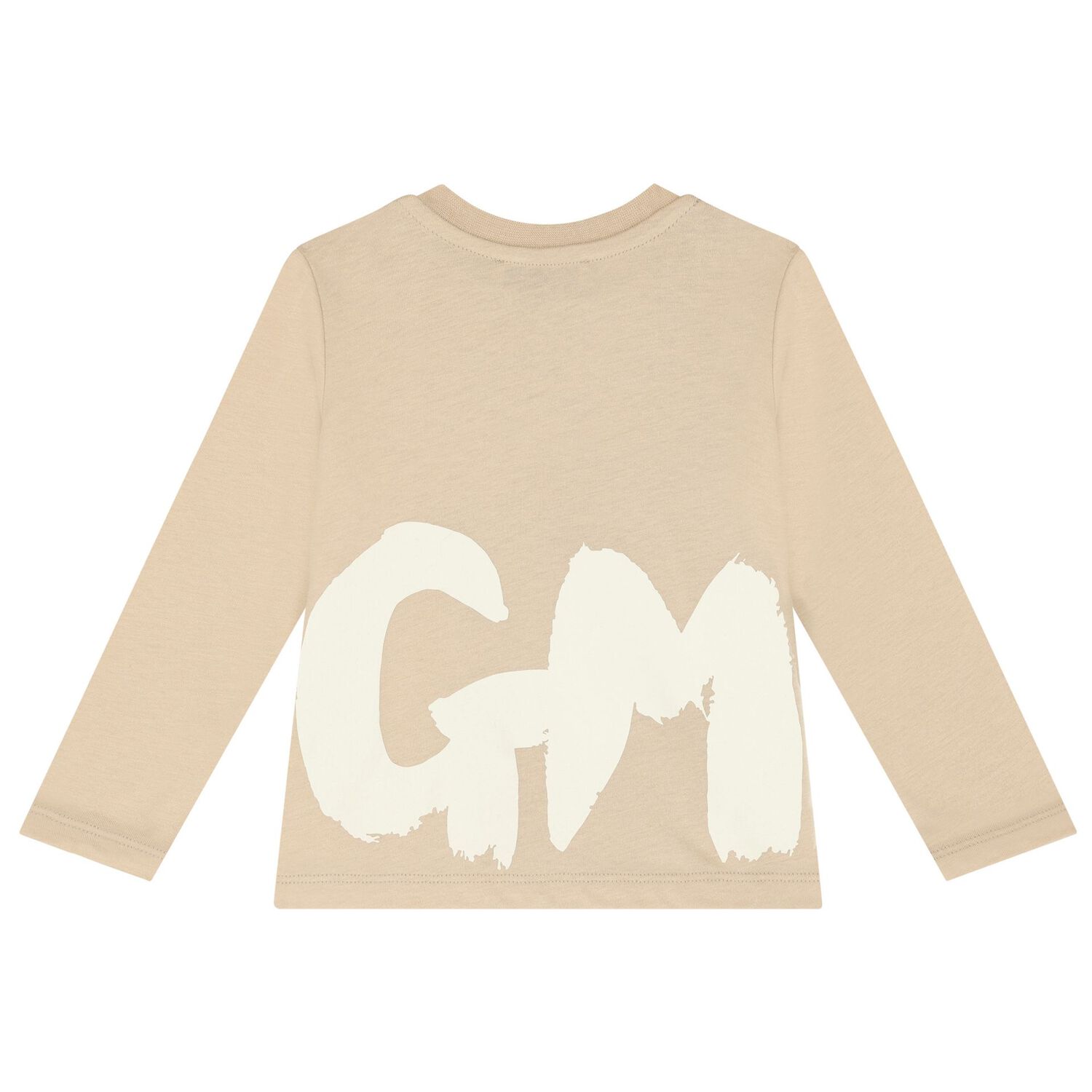 Beige Logo Long Sleeve Top, 1, hi-res image number null