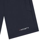 Boys Navy Blue Logo Shorts, 1, hi-res