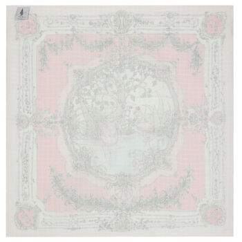 White & Pink Tapestry Swaddle