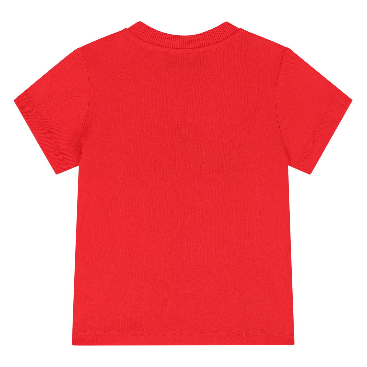 طقم شورت بشعار الدب تيدي باللون الأحمر والأبيض , 6, hi-res