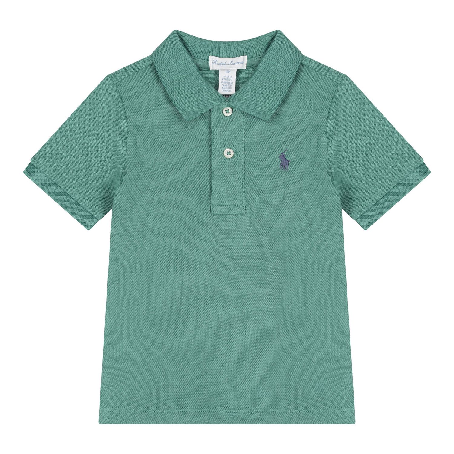 طقم شورت أولاد بالشعار باللون الأخضر والأزرق للأطفال, 1, hi-res