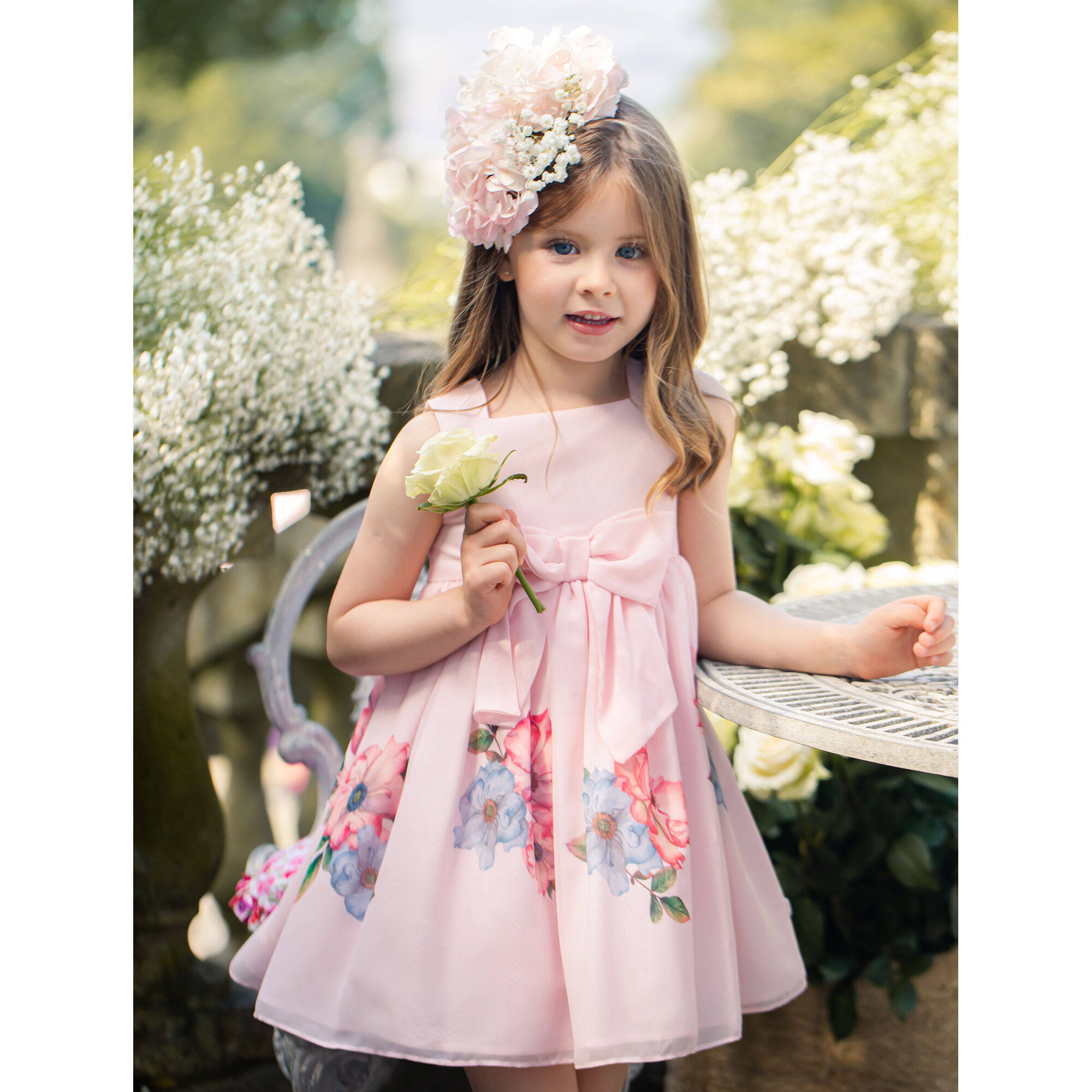 Patachou Younger Girls Pink Chiffon Dress Junior Couture UAE