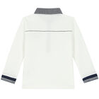 تيشيرت بولو بالشعار باللون العاجى للأولاد, 1, hi-res