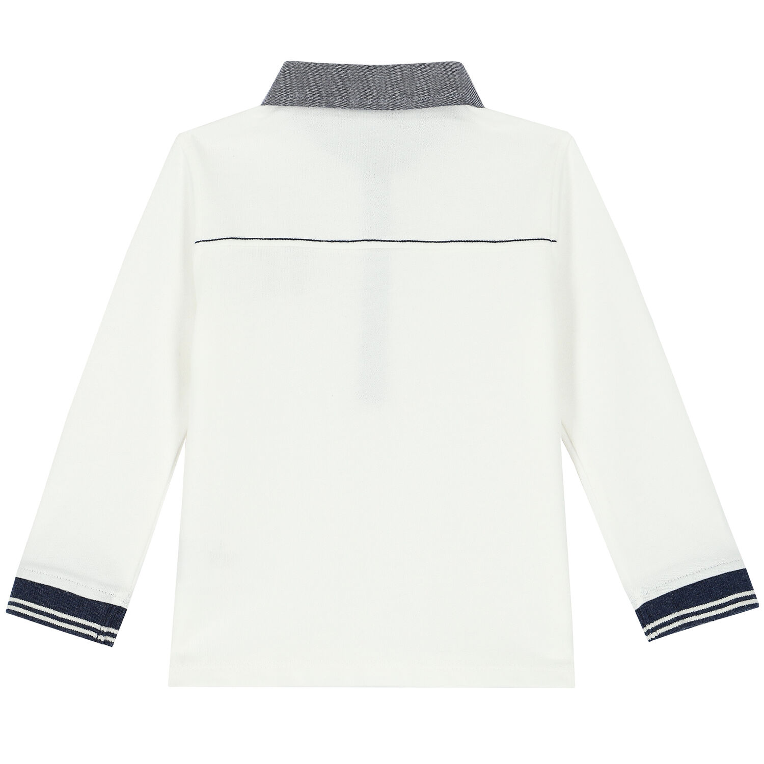 تيشيرت بولو بالشعار باللون العاجى للأولاد, 1, hi-res