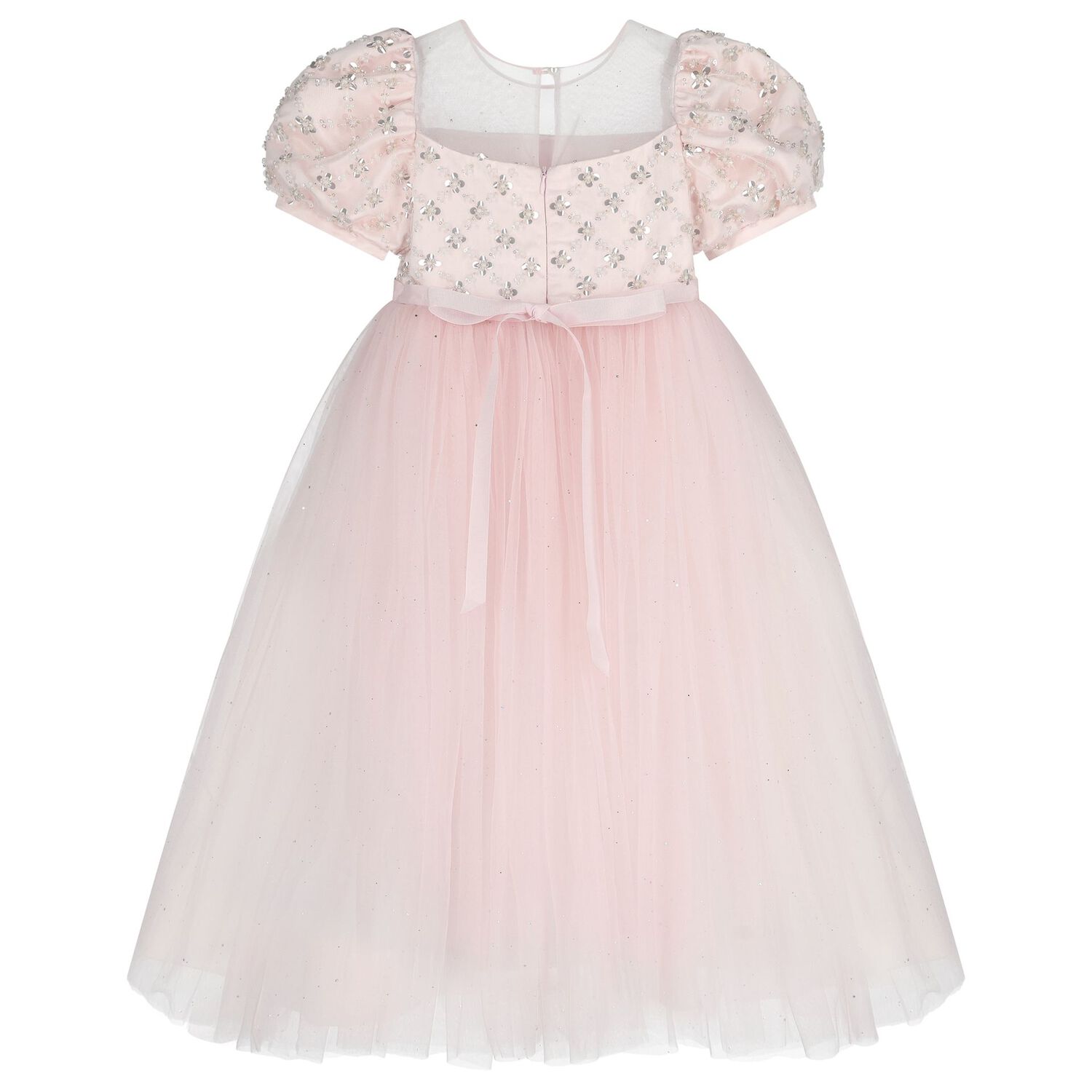 Girls Sofy Pink Sequin Tulle Dress, 1, hi-res