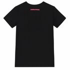 Girls Black Logo T-Shirt, 2, hi-res