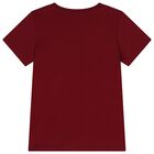 Boys Red Teddy Bear Logo T-Shirt, 3, hi-res