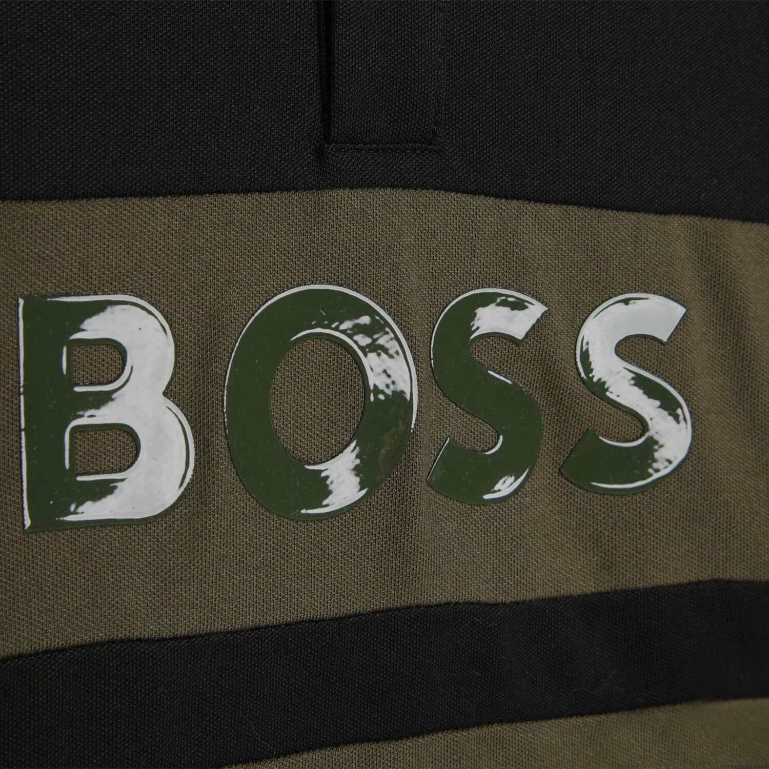 تيشيرت بولو بالشعار باللون الأسود للأولاد, 1, hi-res image number null