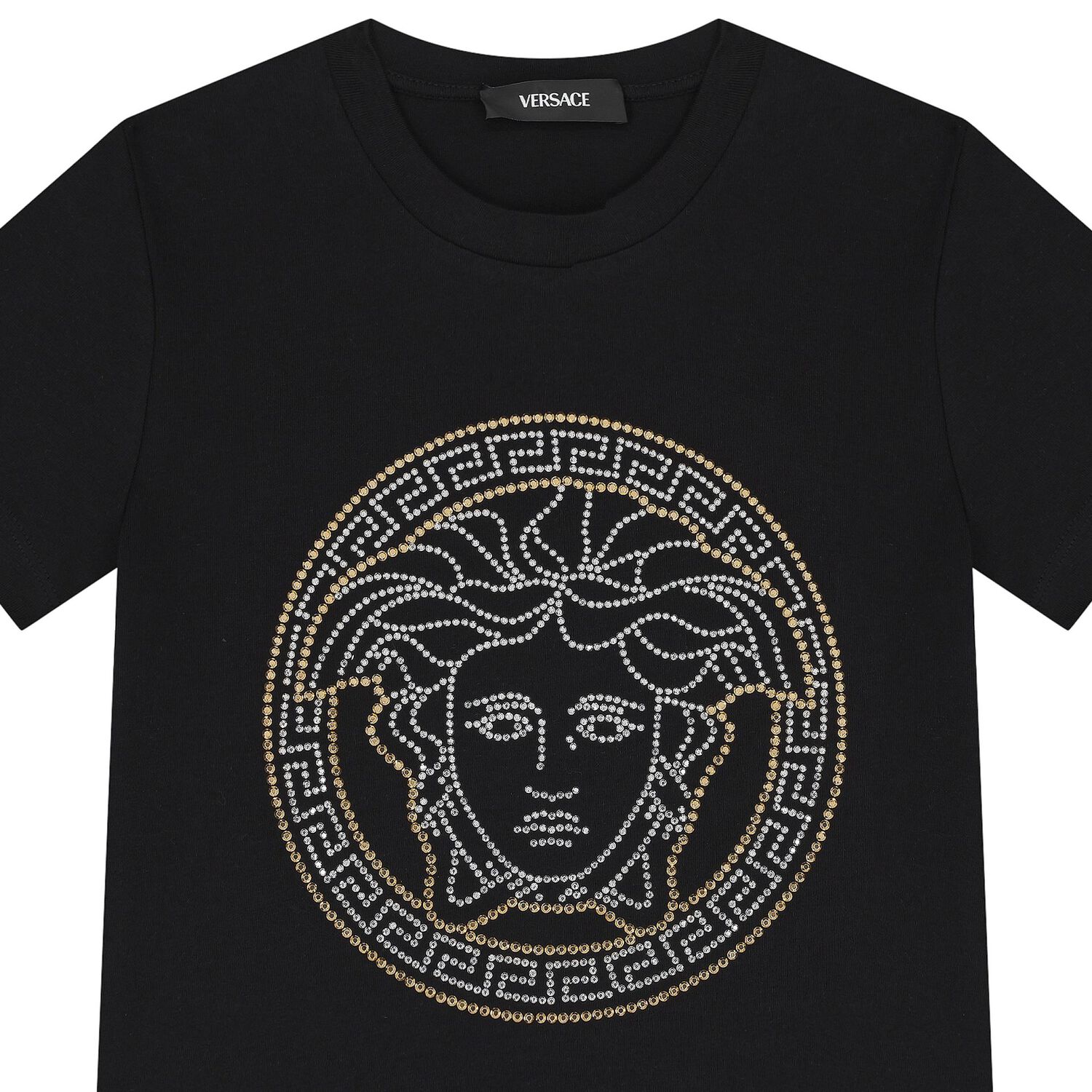 Girls Black Medusa Logo T-Shirt, 1, hi-res image number null